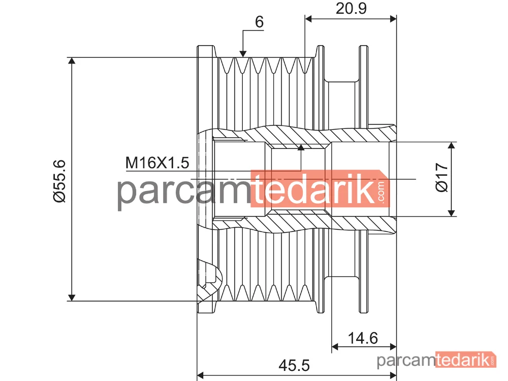 VALEO 588071 | Alternatör Kasnağı — VW Passat B6, VW Passat B6 Variant, Audi A3